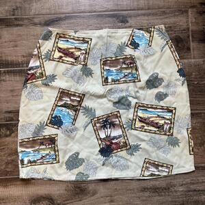 HILO HATTIE Women's Vintage Hawaiian Snapshot Print Aloha Midi Skirt,‎ Multi, 20